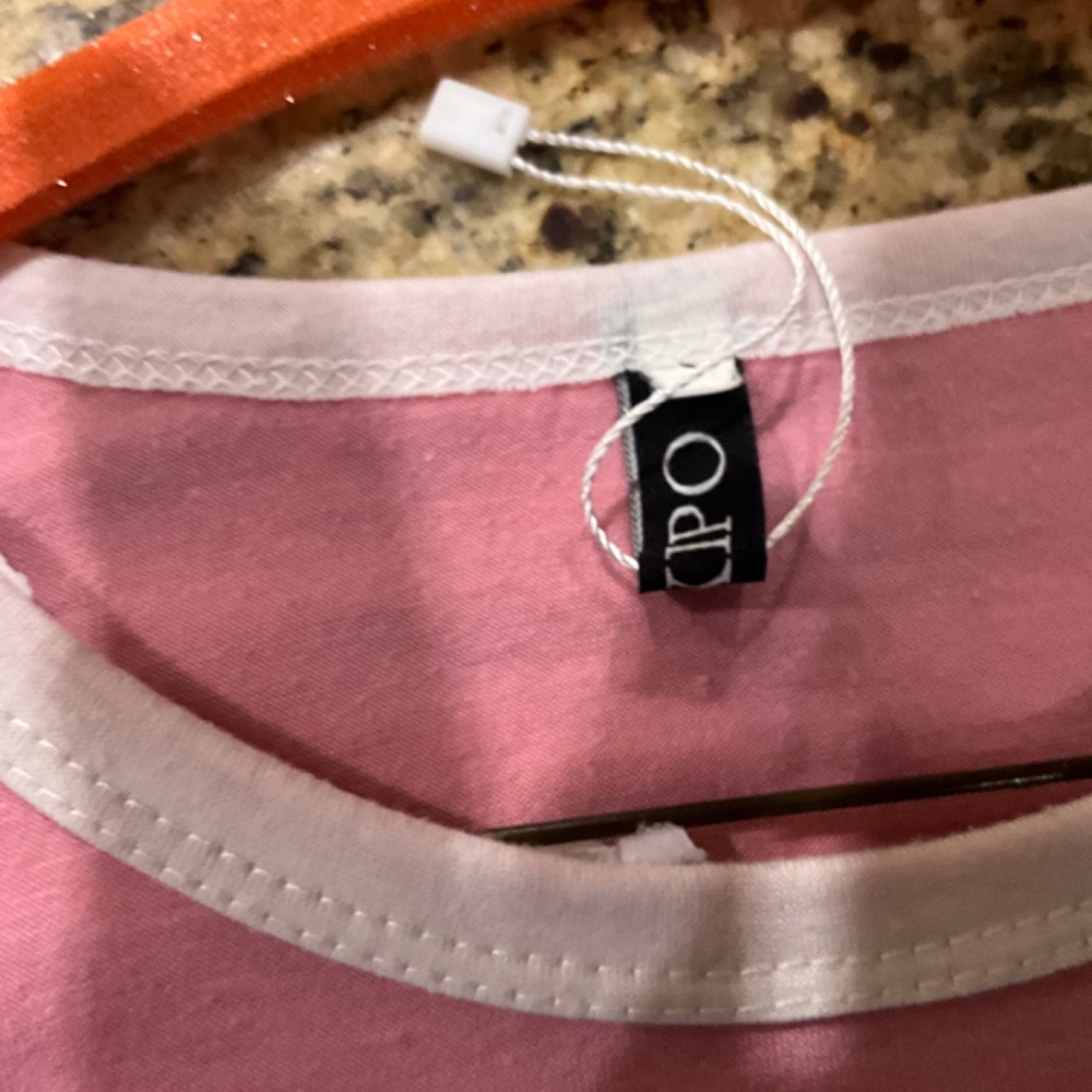 YEXIPO (3/$24) Pink “Bring On The Sunshine” White Trim T-shirt Top Sz S NWOT - Picture 6 of 8